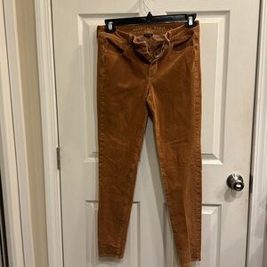 American Eagle Hi Rise Corduroy Jeggings Size 8 Long